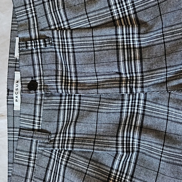 PaCsun slim chino gray plaid trouser pants size 34 - Picture 8 of 17